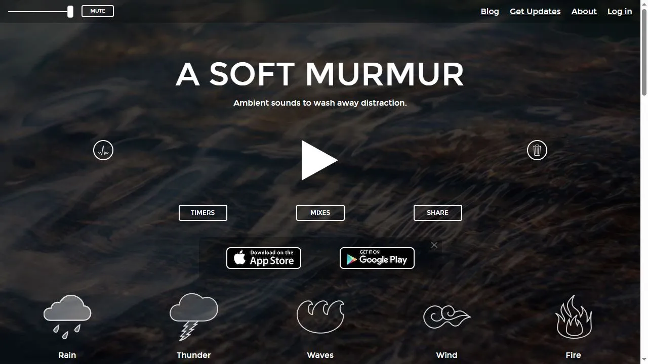 A Soft Murmur website screenshot