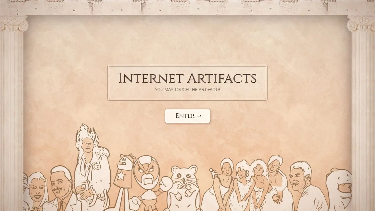 Internet Artifacts website screenshot