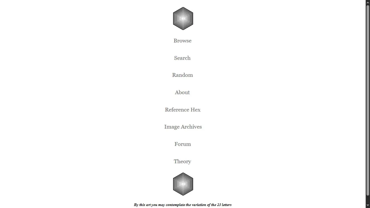Library of Babel website screenshot