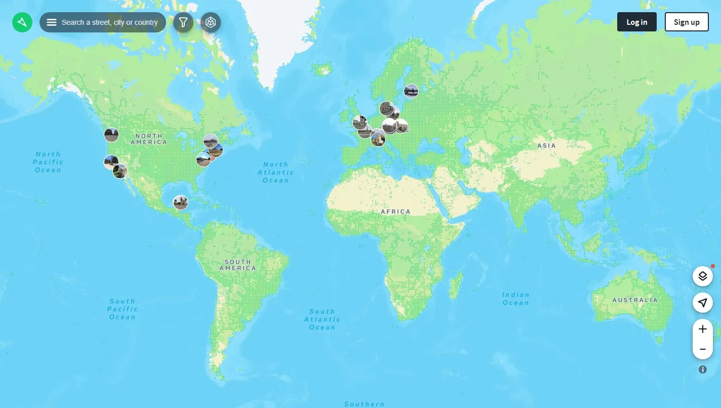 Mapillary homepage screenshot