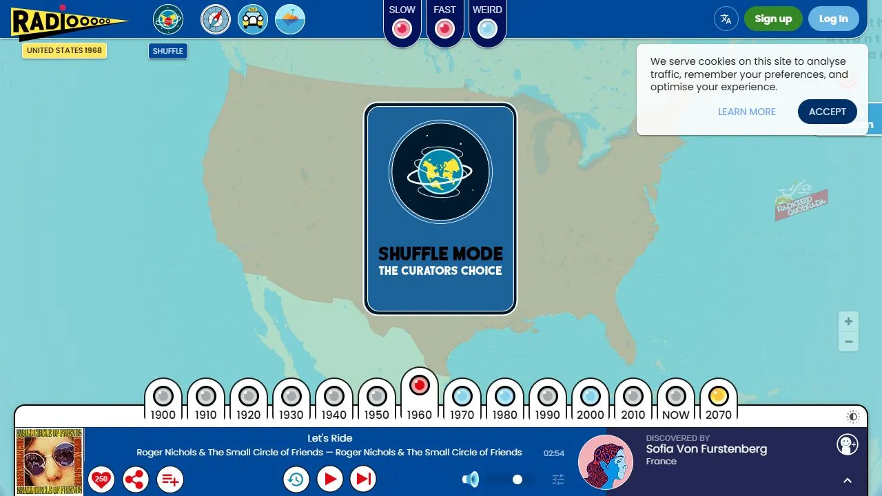 Radiooooo website screenshot