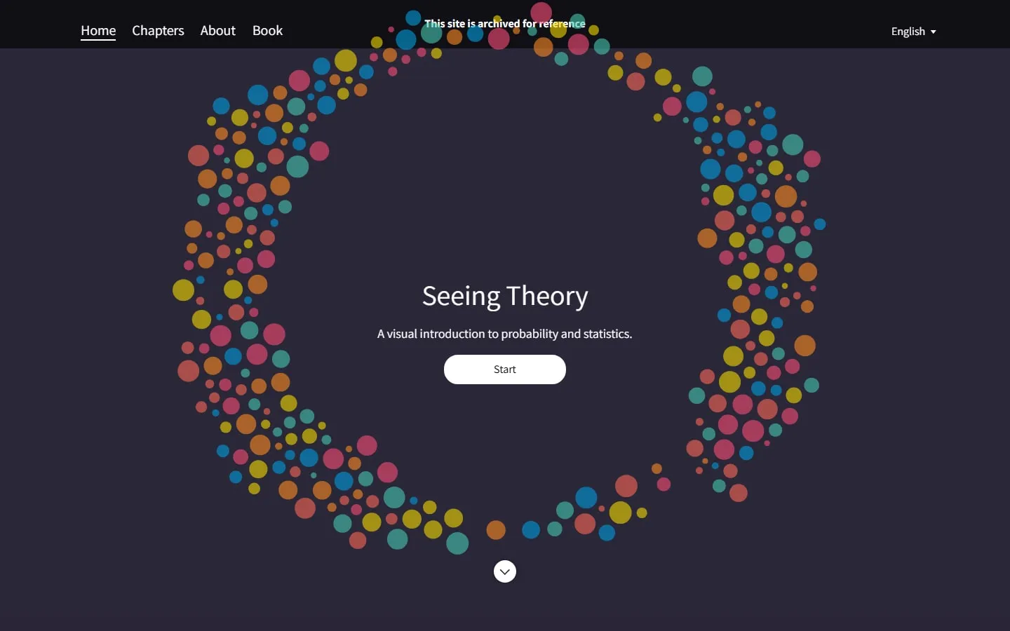 Seeing Theory homepage screenshot